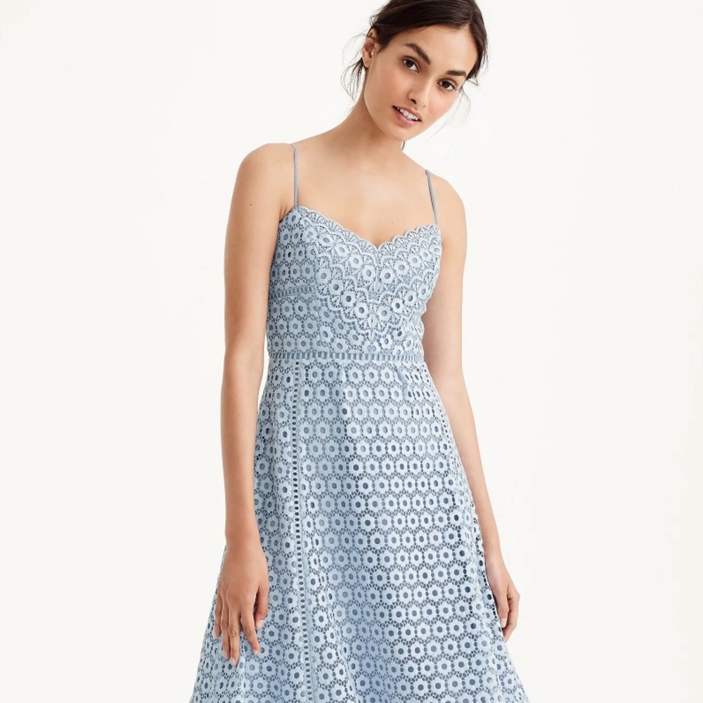 J Crew daisy lace coral sundress